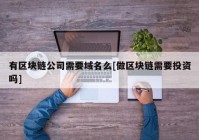 有区块链公司需要域名么[做区块链需要投资吗]